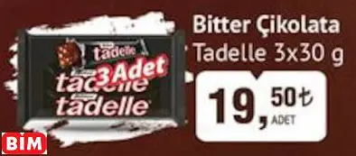 TADELLE BİTTER ÇİKOLATA